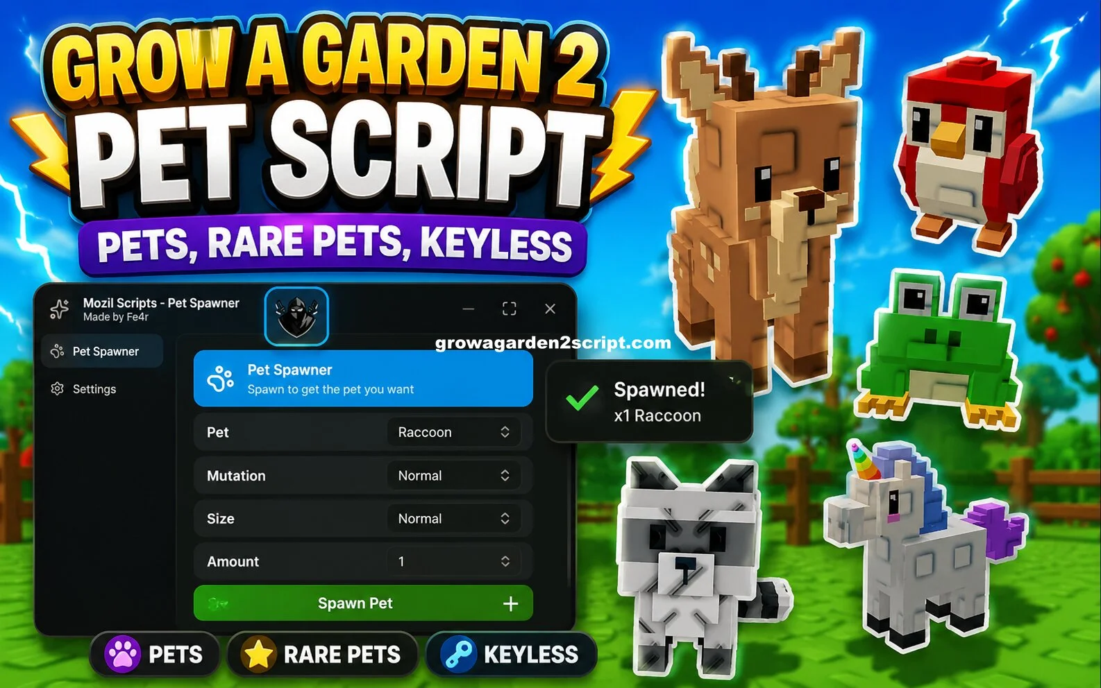 Grow a Garden 2 Pet Script